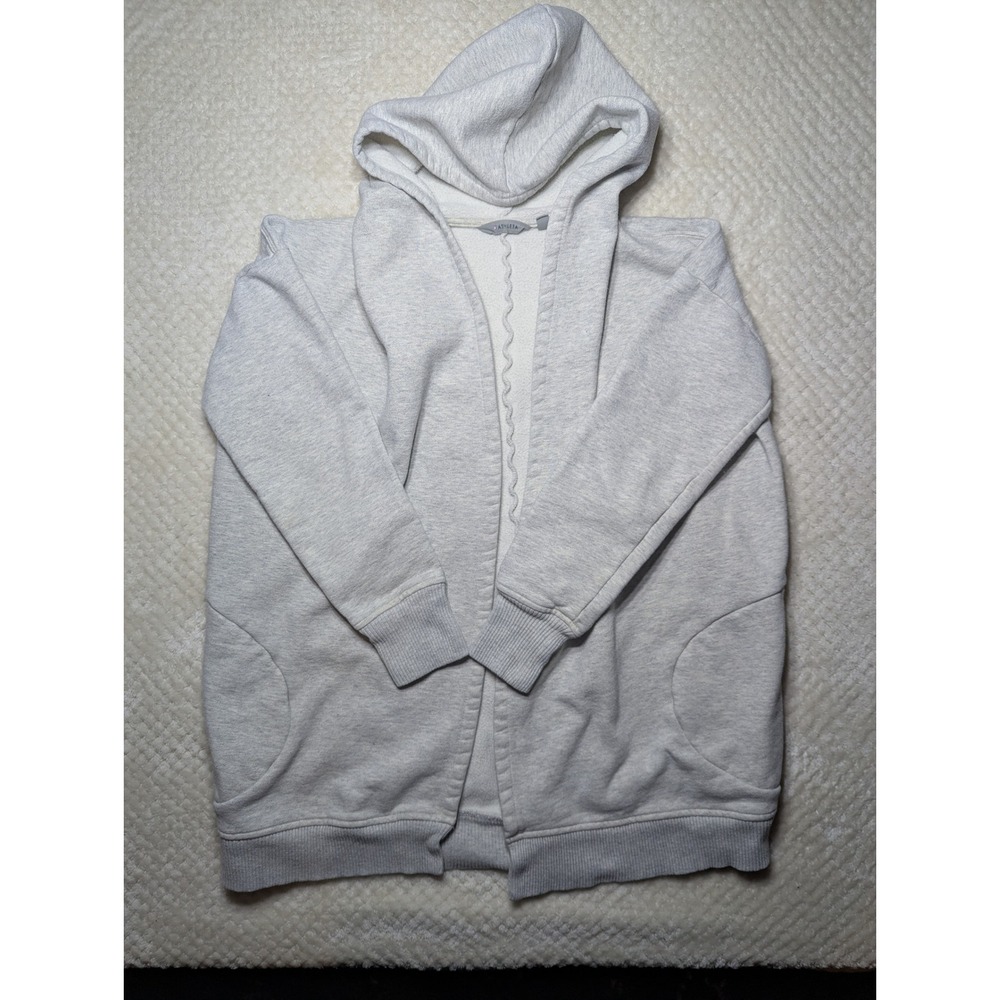 Athleta Women's Open Front Hoodie Gray Size Small Cozy Lounge‎ Cardigan